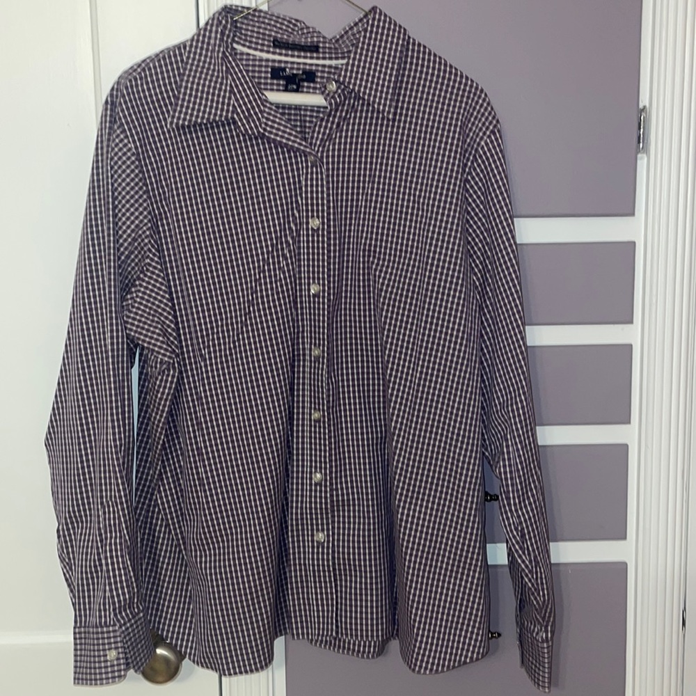 Lands End Women’s button down purple long sleeve size 22